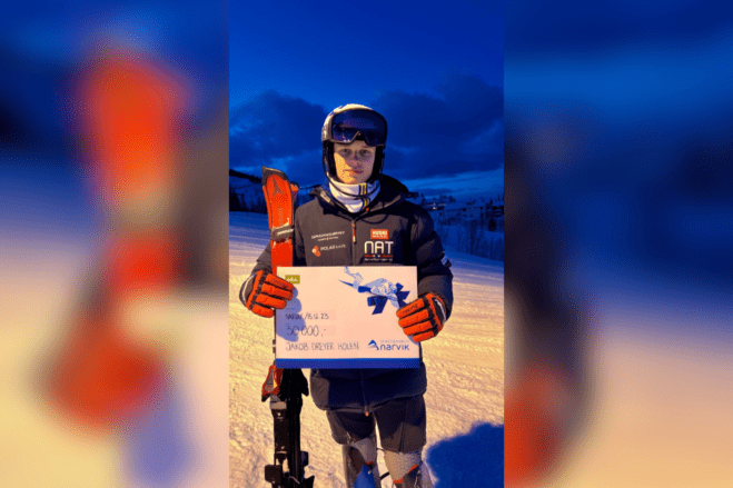 Jakob Dreyer Holen med Talentstipend fra Sparebanken Narvik